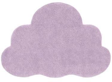 RugVista Happy Cloud Kinderteppich, 100 x 150 cm, Lila | Moderne, Kinder, Niedriger Stapel, Maschinenwäsche, Oeko-Tex 100, Ohne gefährliche Chemikalien, Kinderzimmer