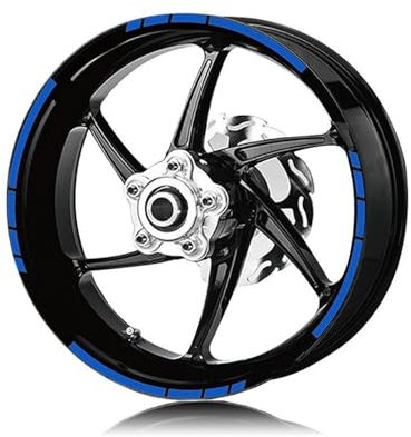 Felgendekoration Motorrad-Reifen Und Felge, Reflektierender Dekorativer Aufkleber, Kombi-Räder-Aufkleber-Set Für ZZR1400 Zzr 1400 Langlebig und attraktiv(Reflective blue)
