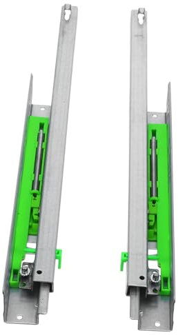 Gadpiparty Glissières de Tiroir Fermeture Douce en Acier 40 Cm Réglables Coulisses à Montage Inférieur pour Armoires la Cuisine et Tiroirs Amovible Usage Domestique