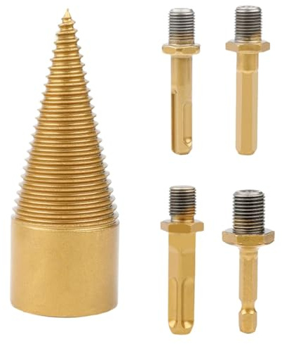 Log Splitter Drill Bit,Heavy Duty Wood Splitter Firewood Electric Drill Bit - Multi-Functional Screw Cone Driver Tools for Home, Camping