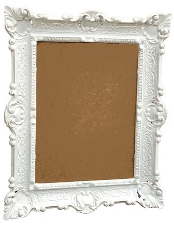 Lnxp ANTIK BILDERRAHMEN Weiß 56x46cm RECHTECKIG REPRO Bilder für 30x40cm oder 40x30 cm BAROCKRAHMEN Bilder 50R
