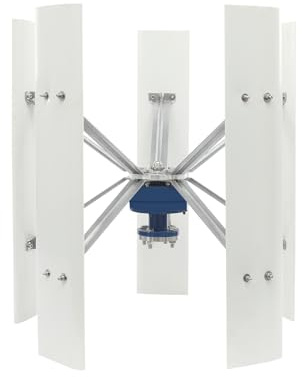 banborba 100W Vertikale Windgenerator, Windrad Windturbine, 5-Klinge Vertikale Windkraftanlage mit Steuergerät, Permanentmagnet Schwebebahngenerator für Boote, Pavillons, mobile Häuser (12V)