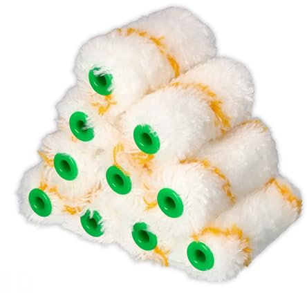 ToolSpace 10x Malerrolle 7cm Farbrollen Fassaden Malerrollen Polyacryl Hohe Farbaufnahmekapazität Profi Farbwalze für Dispersions Acryl Latex Silikon Silikatfarbe Fassadenwalze für Fassadenfarbe DIY