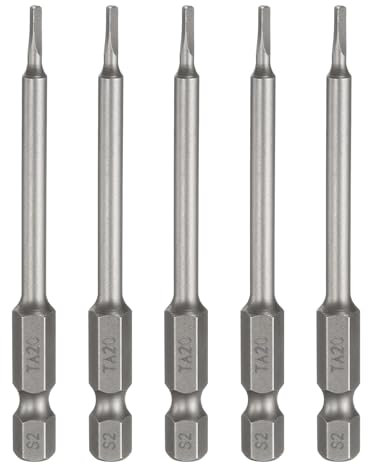 sourcing map 5pcs Magnetico Triangolo Cacciavite Bit TA20 1/4 Hex Shank 3 (75mm) Lungo Magnetico S2 Acciaio Industriale Grado Cacciavite Bit Triangolare Testa Trapano Elettrico Punte