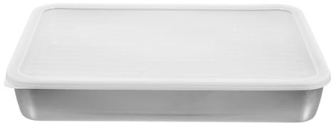 LAPYAPPE Bandeja Para Hornear Con Rejilla Para Barbacoa y Horno Diseño Rectangular Inoxidable