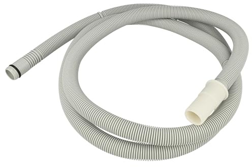 vhbw Tuyau de vidange remplacement pour Bosch 668114 pour lave-vaisselle - 19mm, gris, 2,3m