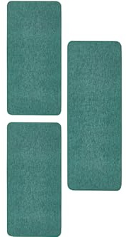 andiamo Grotone - Tappeto decorativo per soggiorno, camera da letto, sala da pranzo e corridoio, facile da pulire, set da 3 pezzi, 2 x 67 x 140 cm, 1 x 67 x 180 cm, colore verde