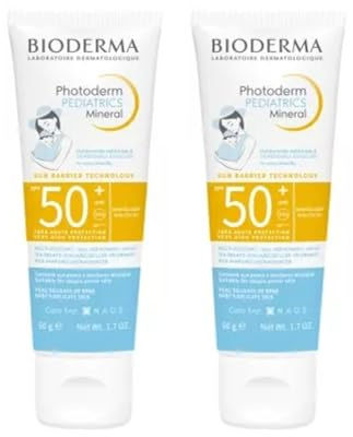 Photoderm | Crème solaire SPF50+ | Haute protection solaire UVA & UVB | Renforce la barrière cutanée | Pour peau délicate des bébés | Résiste à l'eau | Fabriqué en France | Lot de 2x 50g