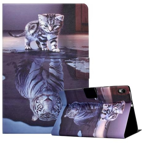 CASAFUNY Case for Samsung Galaxy Tab S11 2025 11 Inch SM-X730 / SM-X736 Magnetic Protective Case Cover with TPU Cover for Samsung Galaxy Tab S11, Cat and Tiger
