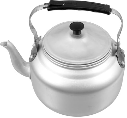BESPORTBLE Aluminium Tea Pot with Strainer Lid and Handle Portable Camping Tea Kettle for Loose Leaf Home Office and Outdoor Use 6.69 X 4.33 X 4.33 in