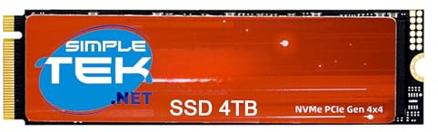 SIMPLETEK - Disco de estado sólido SSD 4 TB M.2 NVMe PCIe Gen 4x4 2280 - Rendimiento extremo para Gaming Compatible con PlayStation 5