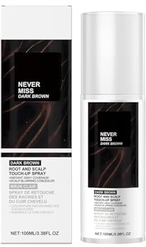 Spray De Retouche Portable For Racines Cheveux – Couleur Temporaire Naturelle Douce For Un Usage Quotidien, Spray Couverture Rapide For Gris, Application Facile(Dark brown)