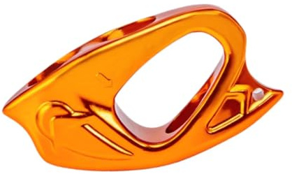 Gralara Rope Ascender Clamp, Aluminum Rope Grabber, Self-Locking Training Device for Climbers, Fall Protection Equipment for Rope Techniques, Outdoor, Gold