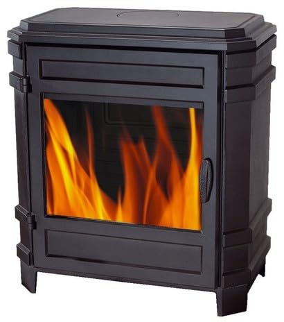 Estufa de Leña de Hierro Fundido VOSGES de 8 kW y Salida Superior de 150 mm