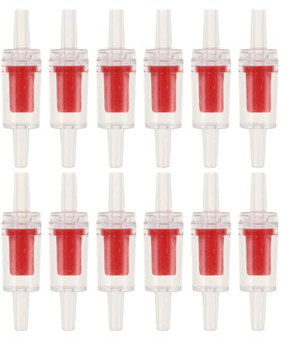 HOMOCONO Valvola di Ritegno Unidirezionale per Pompa Sommersa e Tubo Aria, Materiale Abs Resistente, Funzione Anti-ritorno e Prevenzione Reflusso, Confezione da 12 Pezzi Rosso