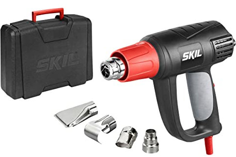 Skil Heißluftpistole 8004 AA (2.000W, LCD Temperatureinstellung, 4 tlg. Zubehörset, mit Koffer)