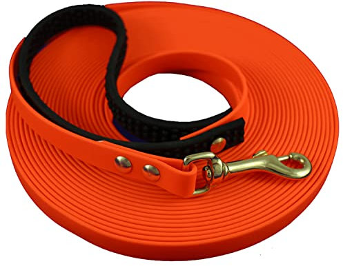Biothane Schleppleine 15m orange 19 mm breit