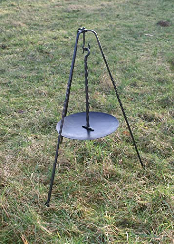 Colgante-sartén para trípode de madera acero - sartén - parrilla - tipo