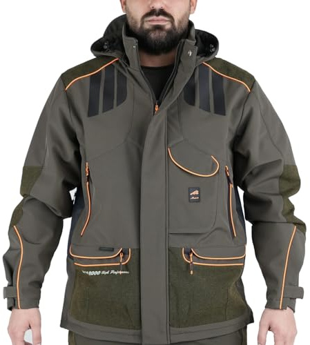 fratelliditalia.org Giacca softshell elasticizzato foderato in pile e microfibra per caccia uso sportivo impermeabile con cappuccio