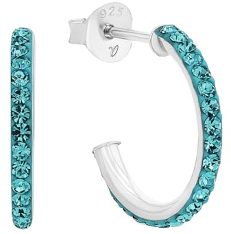 Amor Ohrstecker 925 Sterling Silber Mädchen Kinder Ohrschmuck, mit Preciosa, Stern, Kommt in Schmuck Geschenk Box