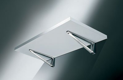 Générique - Consola deco etagere 1431 - Acabado: niquelado satinado - Prof. mm.230 - Alto mm.71 -