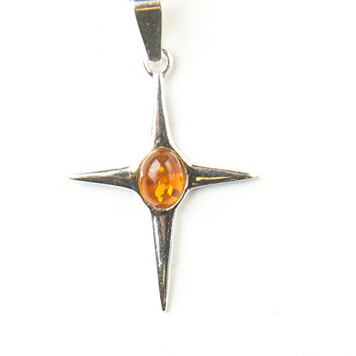 MyBernstein Bernstein Silber Bernstein Kreuz (Bernsteinschmuck 10209)