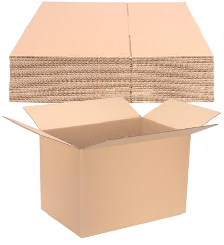 verpacking 10 Faltkartons 600 x 400 x 400 mm braun KK-107 2-wellig rechteckige Versandkartons | DHL Paket 5 kg | DPD XL | GLS XL | H L Paket | Große Versandkartons | stabile Faltkartons | Kartons