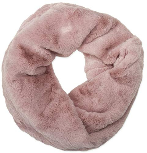 Caspar SC480 warmer eleganter Damen Winter Fell Loop Schal, Farbe:altrosa, Größe:One Size