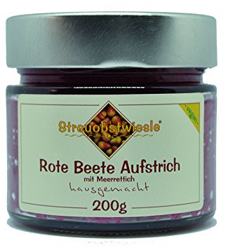 Streuobstwiesle Rote Beete Aufstrich - 200 g Rein pflanzlicher, veganer Brotaufstrich mit frischen Zutaten zubereitet. …