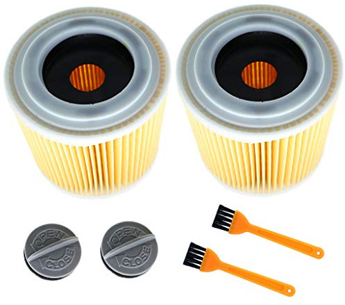 HURI 2x Patronenfilter Filter für Kärcher A2003, A2004, A2024 pt, A2054 Me, A2101, A2204, A2204 AF, A2206 X, A2236 X, A2254 Me, A2534 pt, A2554 Me, A2604, A2654 Me, A2656 X Plus ersetzt 6.414-552.0