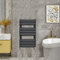 Warmehaus - Radiatore scaldasalviette minimalista per bagno a pannello piatto nero 800 x 450 mm - Moderno riscaldamento centralizzato termosifone salvaspazio - perfetto per il bagno
