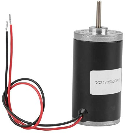 Moteur à courant continu magnétique permanent, moteur de générateur, 31ZY 6V / 12V / 24V 3500-8000rpm moteur à brosse en carbone magnétique permanent à courant continu CW/CCW(24V 3500rpm)