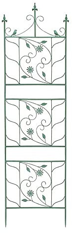 ksamwjf Iron Arched Garden Trellis, Vine Plant Metal Support w/Branches, Birds, Decorative Lattice reseau Panels for Climbing Plants, Potted Vines, for Lawn, Garden, Backyard