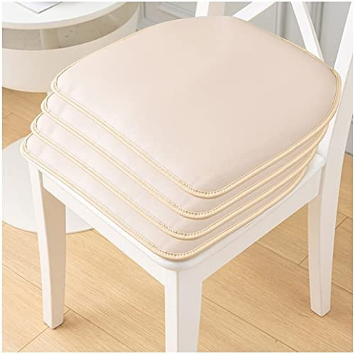 OITTO Stuhlsitzkissen aus Kunstleder für Küche und Esszimmer, 1/2/4 Packungen, Stuhlkissen, rutschfest, Hufeisen-Sitzkissen, 40 x 43 cm (Farbe: Braun, Größe: 2 Packungen)