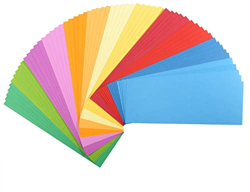 Florence Tonkarton Basis - Bastelkarton 11,4 x 30,5 cm - Bastelpapier 60x mit 12 Farben - Scrapbook Papier für Karten Basteln, Stanzen und Papierbasteleien - Bastelset Glatt