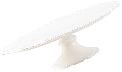 BESTonZON 1 PC Support De Gâteau en Relief Support De Stockage Rotatif Tartes Collation Décor De Mariage Vintage Assiettes De Buffet De Bonbons Blancs Présentoir De Gâteau De Fête Assiette