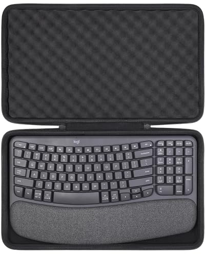 co2CREA cassa custodia borsa per Logitech Wave Keys Tastiera Wireless Ergonomica e Mouse Combo(solo scatola,Case Only)