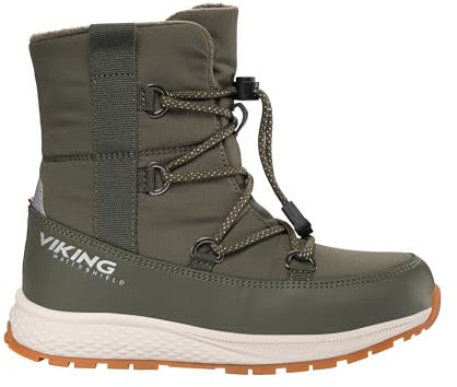 Viking Equip Warm WP SL Snow Boot, Olive, 1 UK, Oliv, 33 EU