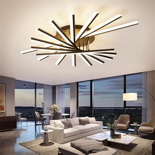 Moderne deckenlampe dimmbare 120W Ring Design Wohnzimmerlamp LED Deckenleuchte mit Fernbedienung ceiling light Wohnzimmer Büro Esszimmer Villa hängelampe