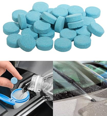 bylikeho 50PCS Windshield Washer Fluid,Windshield Wiper Fluid,Car Accessories Wiper Fluid Concentrate,Car Windshield Washer Fluid Concentrated Clean,Remove Glass Stains,Fit for Car Window Glass