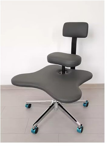 kniestuhl ergonomisch Ergonomischer Kniestuhl mit abnehmbarer Rückenlehne, rollender Bürostuhl mit gekreuzten Beinen und ADHS-Stühlen für Erwachsene und Kinder – verbessern Sie die Körperhaltung(Gray1