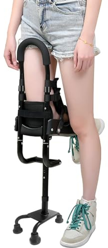 ZJFJMBD Einstellbare Höhe einbein teleskopischer Walker für Erwachsene - Händefreie Krücken, schmerzfreie Kniekrücke, Anti -Rutsch -Knie -Alternative zu traditionellen Krücken