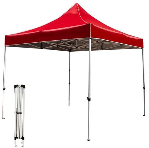 FVTVHEV Tenda da giardino Gazebo pieghevole pop-up regolabile in altezza Gazebo Esterno Impermeabile e protezione solare Tendone Padiglione per Terrazza Fiera Feste Giardino Mercato Campeggio Bar Pub(