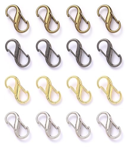 YPYMOD 16 Pièces Double Clip à Ressort, Double Mousqueton, Clip Antivol pour Sac à Dos pour l'extérieur, la Randonnée et Le Camping