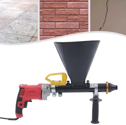 Rusopobe Pistolas Eléctricas para lechada de Mortero, Máquina de Cemento Dispositivo Eléctrico para lechada de mortero lechado de mortero Calafateo con 2 boquillas