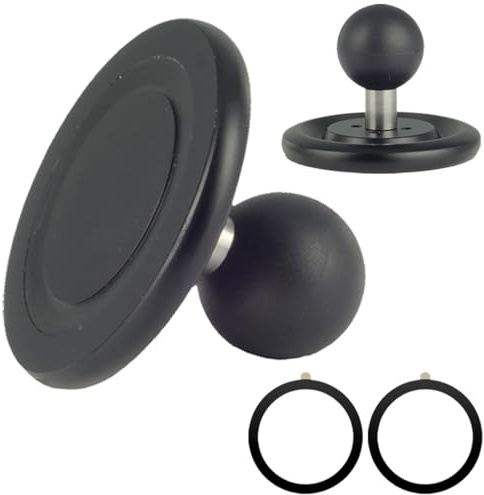 DEKEENSTAR Magnetische Handyhalterung mit B-Größe 2,5 cm Kugel für Magsafe iPhone 16/15/14/13/12, kompatibel mit RAM-Halterungen, B-Größe, Doppelbuchsenarm, magnetische Kugel-Handyhalterung für Auto