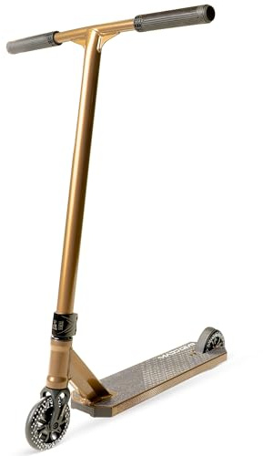Madd Gear Viral KAOS Pro Trottinette freestyle Stunt Trick Intermédiaire complète pour enfants à partir de 10 ans – Plateau en alliage léger et guidon monobloc (Ash)