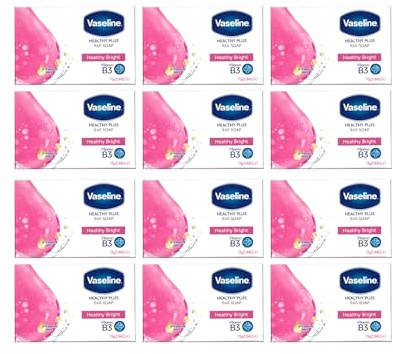 Vaseline Healty Plus Healthy Bright Soap 75g | Pack of 12 (4)