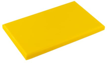 TOPATUPA Tabla Corte Polietileno 60x40x2cm Antideslizante (Amarillo)