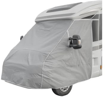 Frontscheibenabdeckung für Wohnmobil oder Campingbus – Windschutzscheibe Abdeckung Isoliert und UV-Schutz Frontscheiben Schutz (kompatibel Ducato X250 ab 06-2006 - 2014) | Windschutzscheibe Abdeckung isoliert mit UV-Schutz als Frontscheiben Schutz für Wohnmobil und Campingbus.